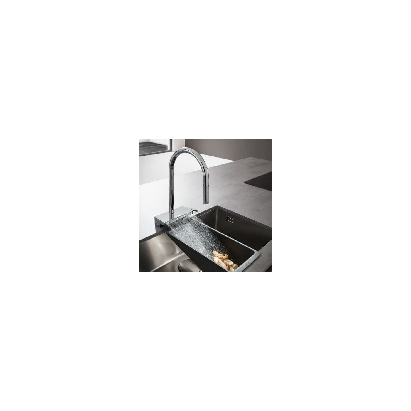 Bateria Kuchenna Aquano Select Z Wyciąganą Wylewką Chrom 73837000 Hansgrohe