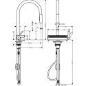 Bateria Kuchenna Aquano Select Z Wyciąganą Wylewką Chrom 73837000 Hansgrohe