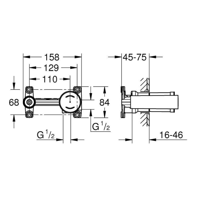Element Podtynkowy Do Baterii Umywalkowej 23571000 Grohe
