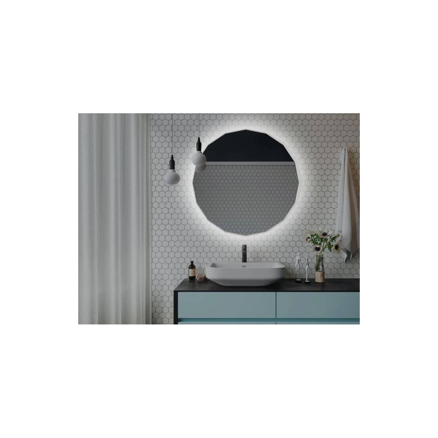 Lustro Simple Oberon Z Oświetleniem LED 5517943 Ruke