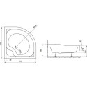Brodzik Atrium Nera 90X90 Qf1-90 Impero