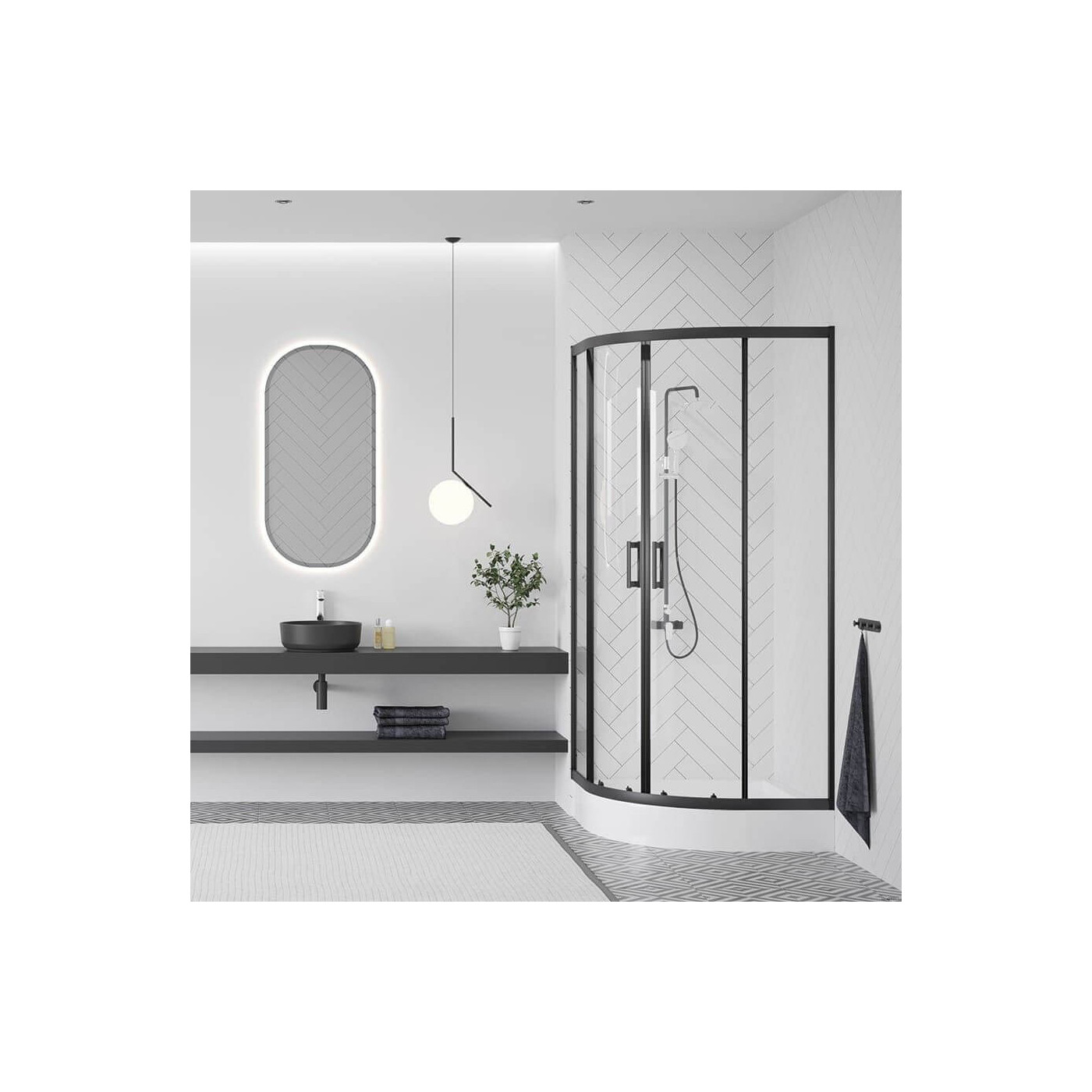 Brodzik Bresso Biały 90x90 JBB_696Z Laveo