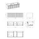 Szafka Asami Dąb Natural 120x31,8x35 169433 Elita