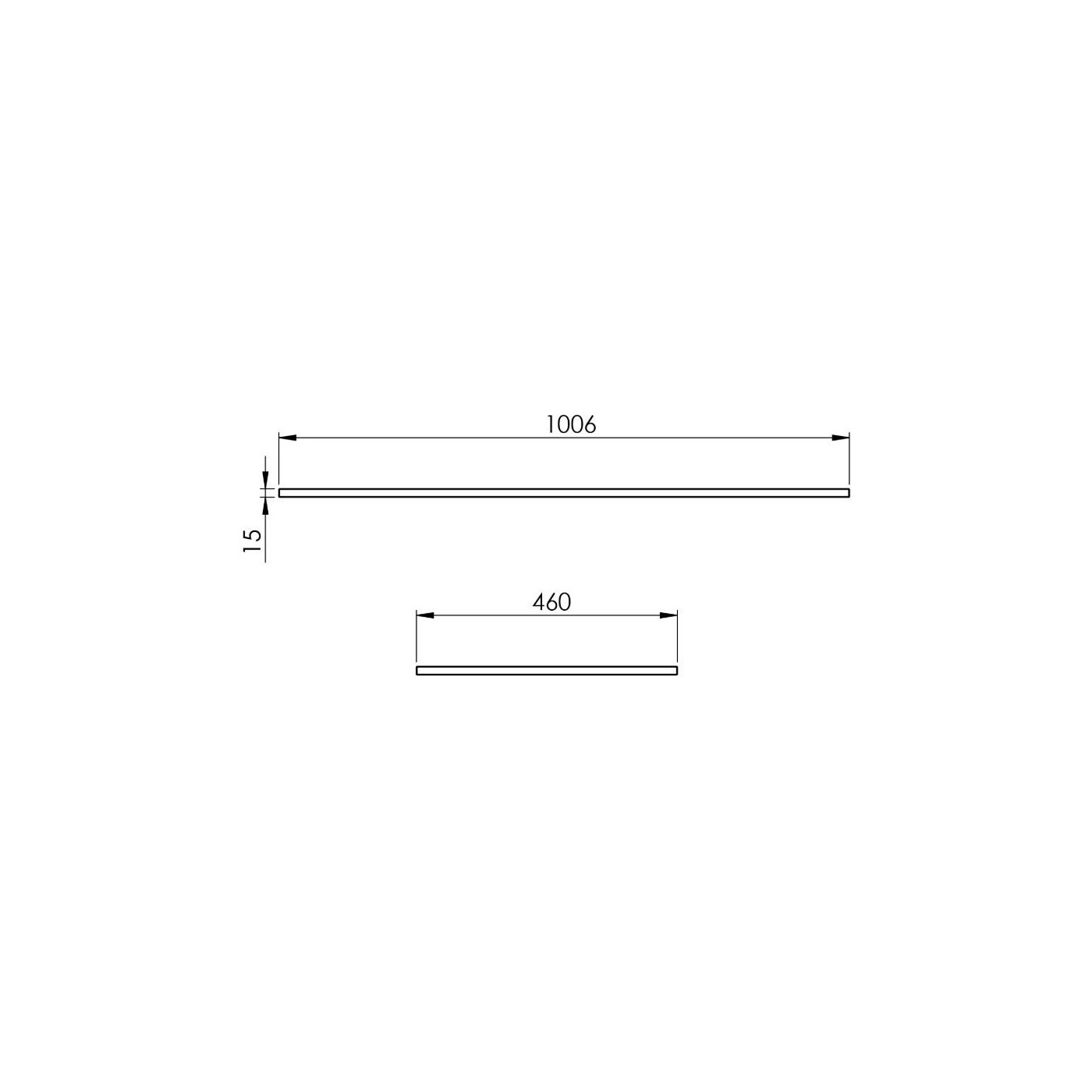 Blat Marmur 100/46/1,5 Czarny Mat 168211 Elita
