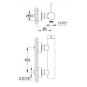 Bateria Prysznicowa Axel Black QW120AB Kohlman