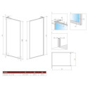 Ścianka Walk-In Modo F SL II 95 Brushed Copper Szkło UltraClear 10419095-93-01 Radaway
