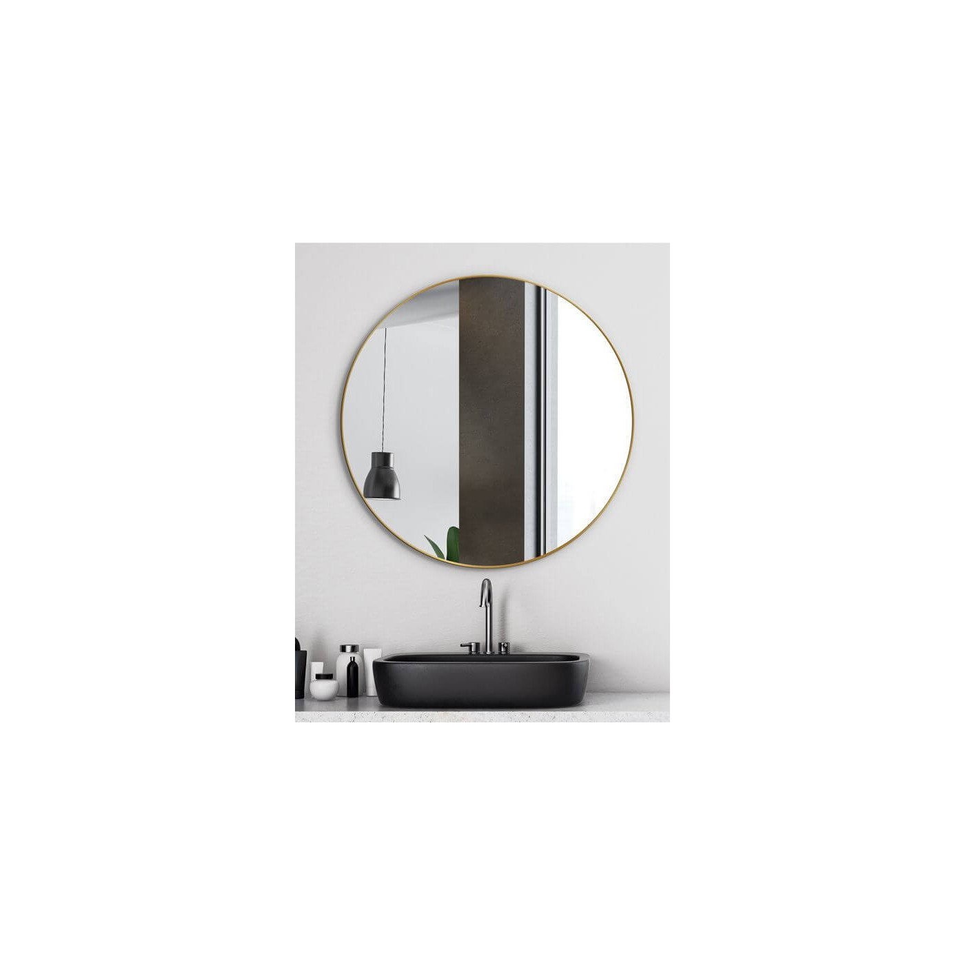 Lustro Scandinavian Delicate 85 cm Miedziany Ruke