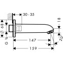 Wylewka Wannowa Metris E 13414000 Hansgrohe