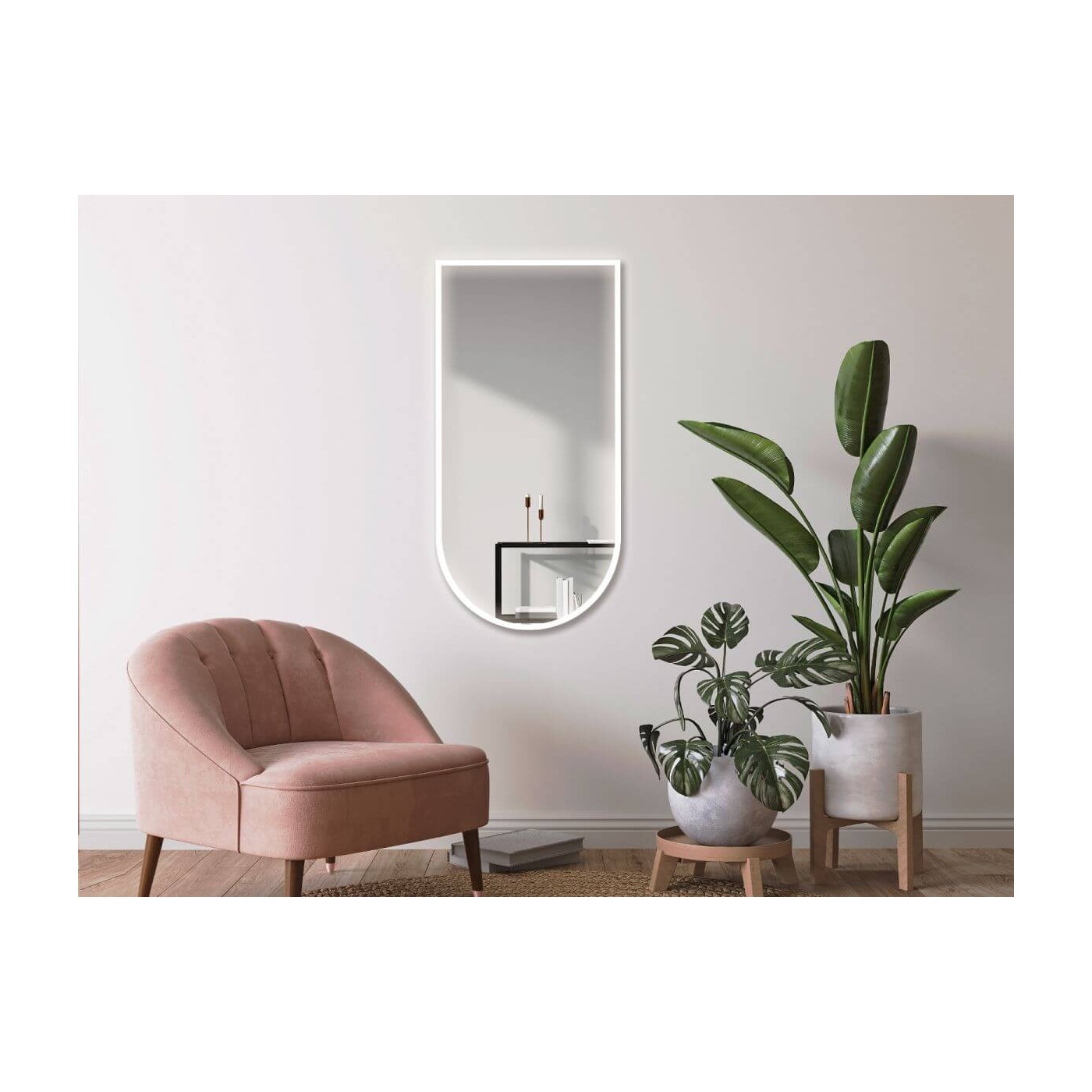 Lustro Led Modern Portan 50x150 Ruke