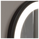 Lustro W Ramie Sunny LED Barwa Ciepła 85cm Czarne Ruke