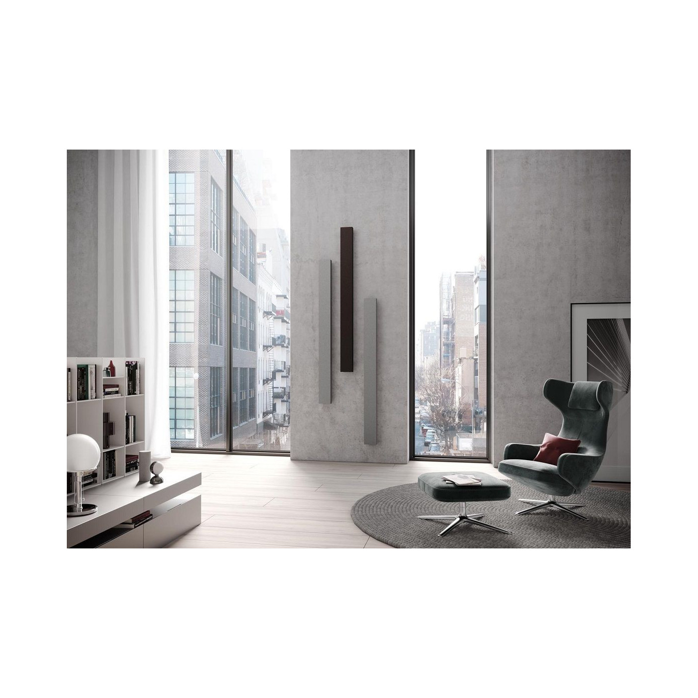 Grzejnik Dekoracyjny Beams Mono 1800x150 Jet Black Kermi