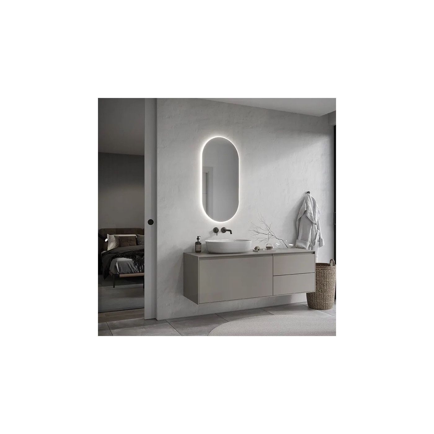 Lustro Z Podświetleniem LED Koria Acrylic Edge 50x100 Ruke