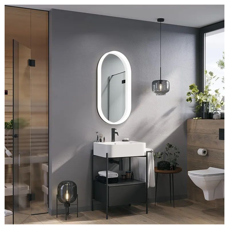 Lustro W Ramie Z Podświetleniem LED Koria Alu-Acrylic M 54x94,5 Ruke