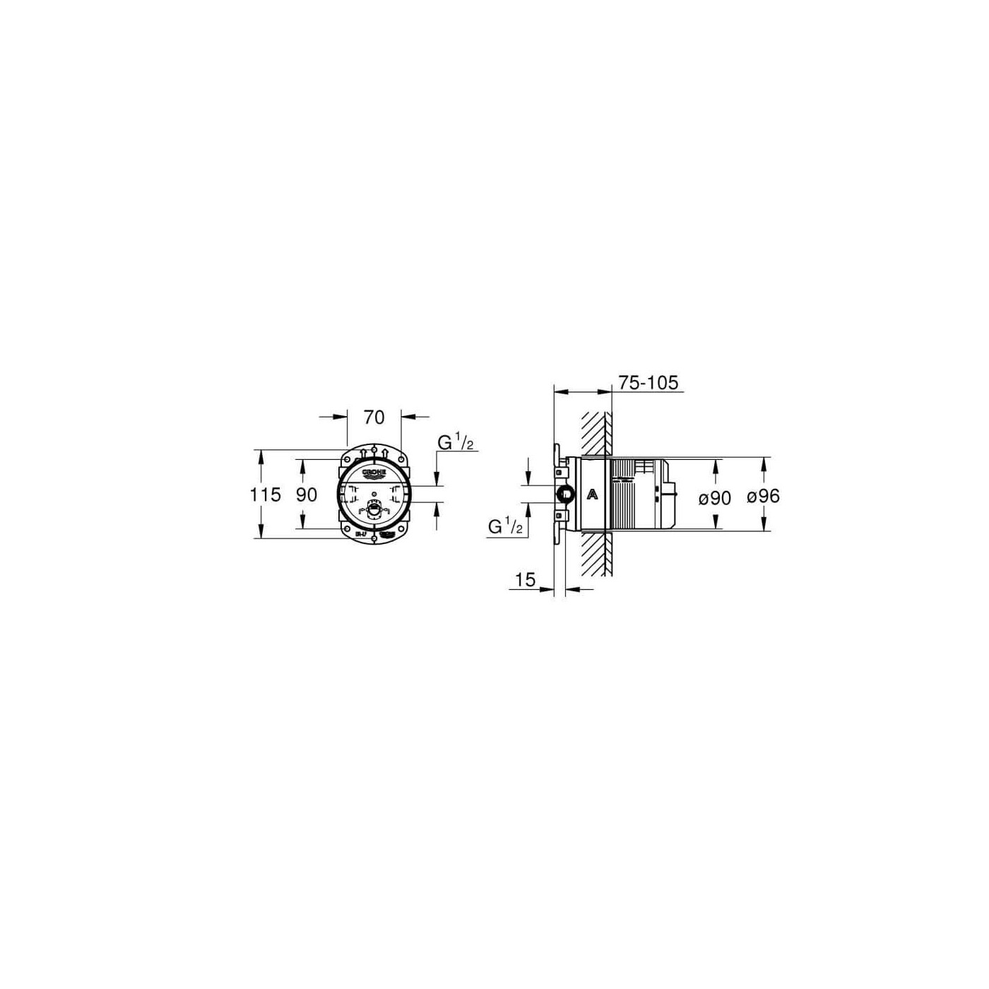 Element Podtynkowy Rainshower 26483000 Grohe