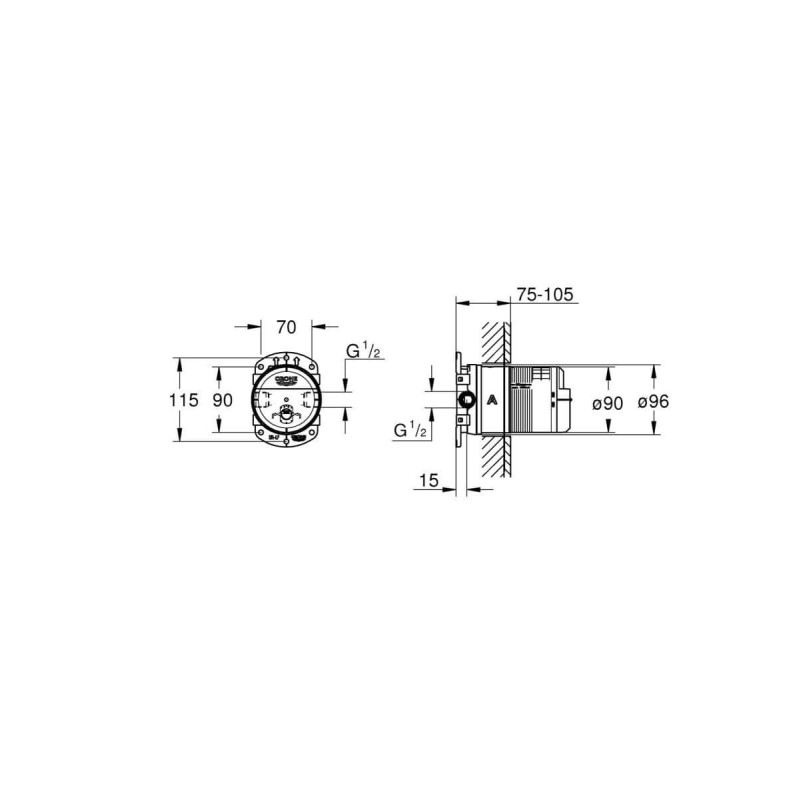 Element Podtynkowy Rainshower 26483000 Grohe