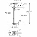 Bateria Wannowa Stojąca Essence New 23491001 Grohe