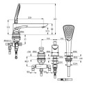 Bateria Wannowo-Natryskowa 3-otworowa Balance 524470575 Kludi