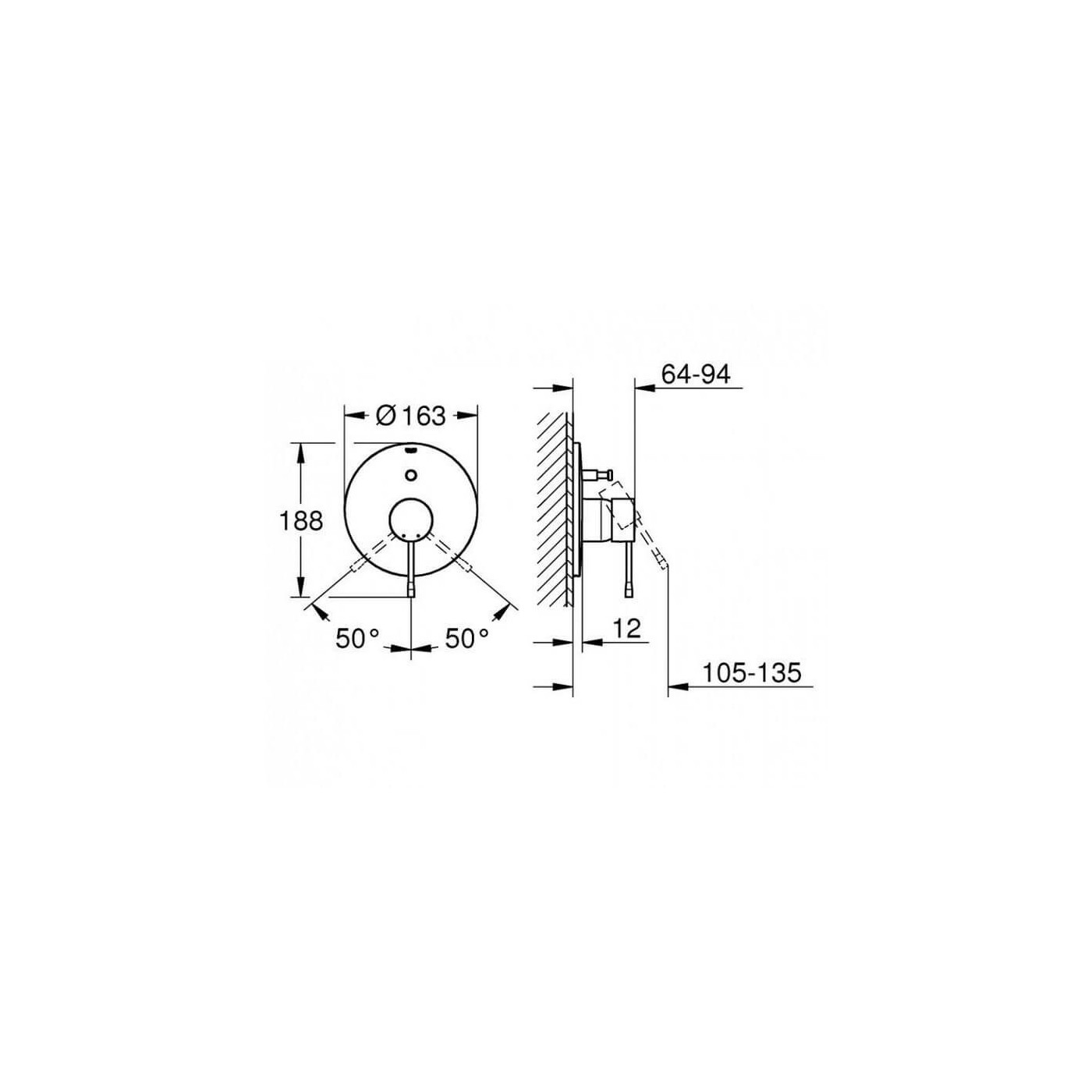 Jednouchwytowa Bateria Wannowa Essence Cool Sunrise 19285GL1 Grohe