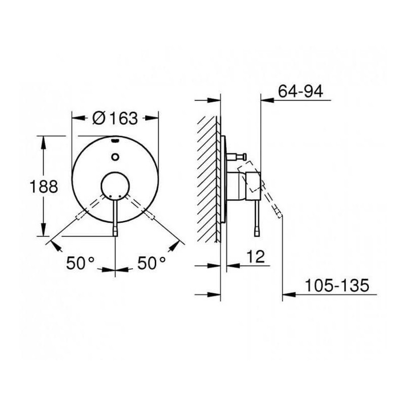 Jednouchwytowa Bateria Wannowa Essence Cool Sunrise 19285GL1 Grohe