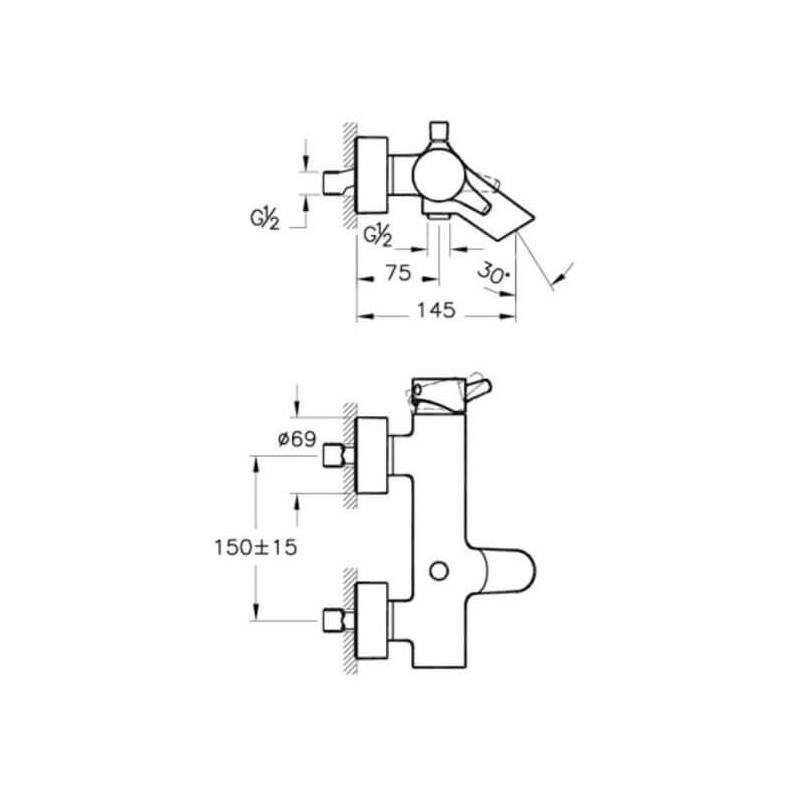 Bateria Wannowa Nest A42242EXP Vitra