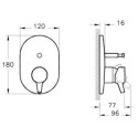 Bateria Wannowa Podtynkowa Nest A42227EXP Vitra