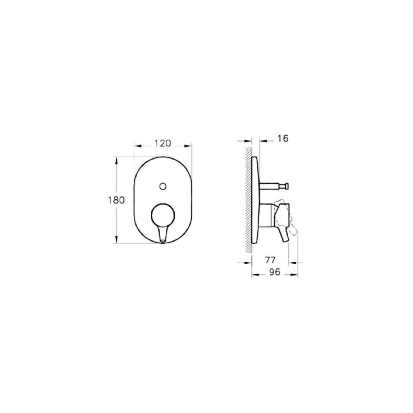 Bateria Wannowa Podtynkowa Nest A42227EXP Vitra
