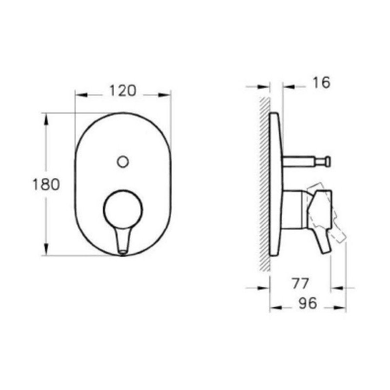 Bateria Wannowa Podtynkowa Nest A42227EXP Vitra