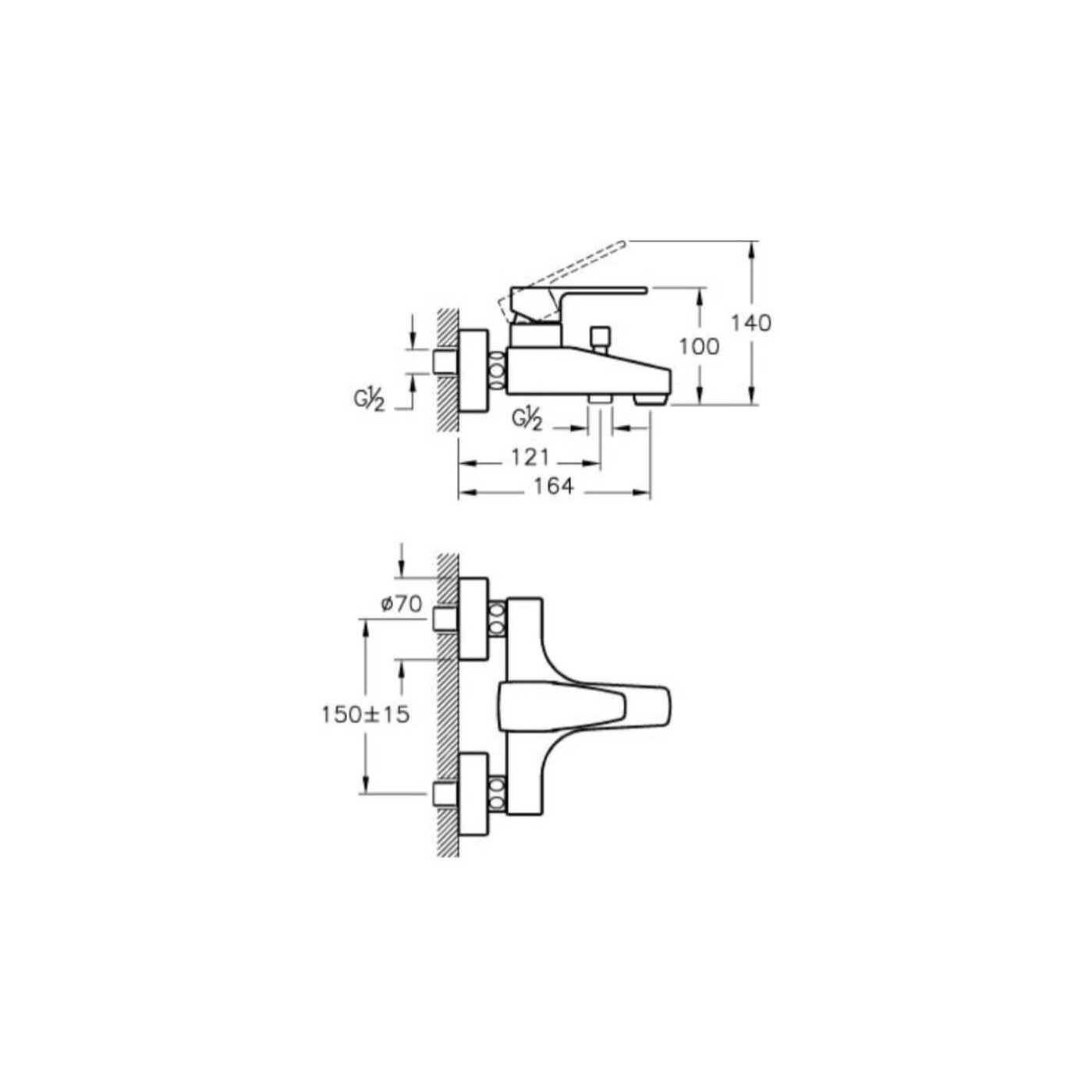 Bateria Wannowa Q-Line A40778EXP Vitra