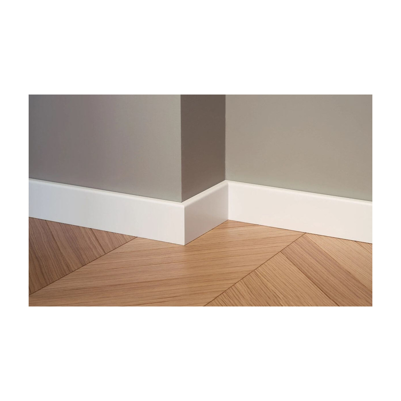 Listwa Przypodłogowa MDF Classic Plus R1 RAL9003 80x16x2440 mm Lagrus