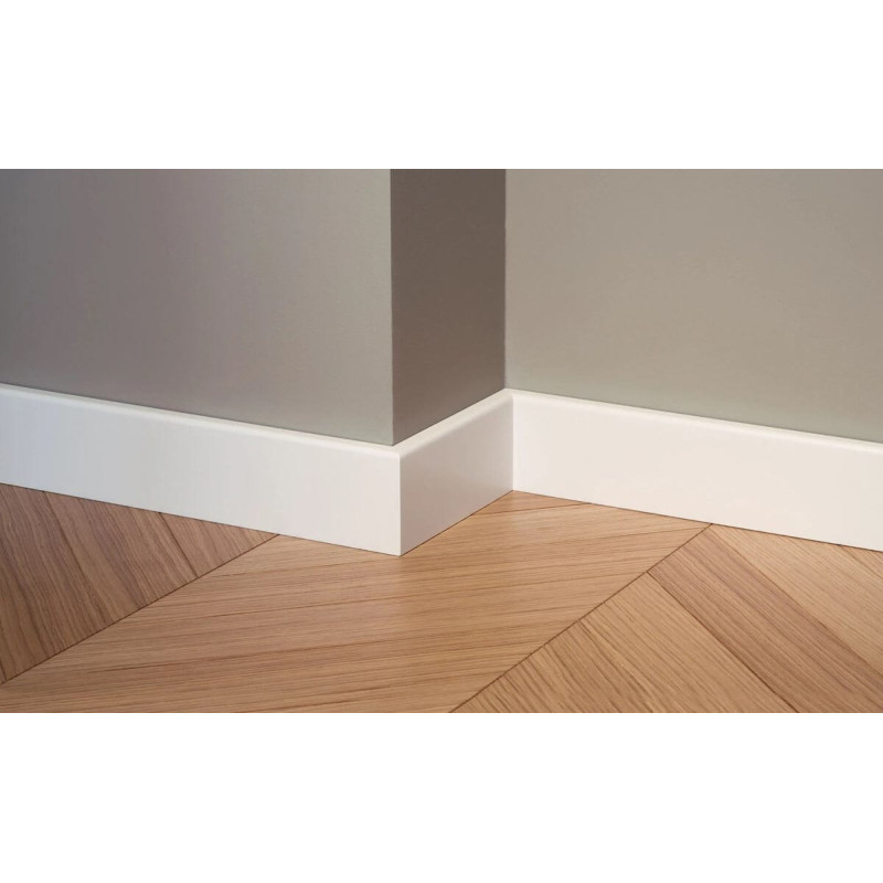 Listwa Przypodłogowa MDF Classic Plus R1 RAL9003 80x16x2440 mm Lagrus