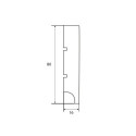 Listwa Przypodłogowa MDF Classic Plus R1 RAL9003 80x16x2440 mm Lagrus