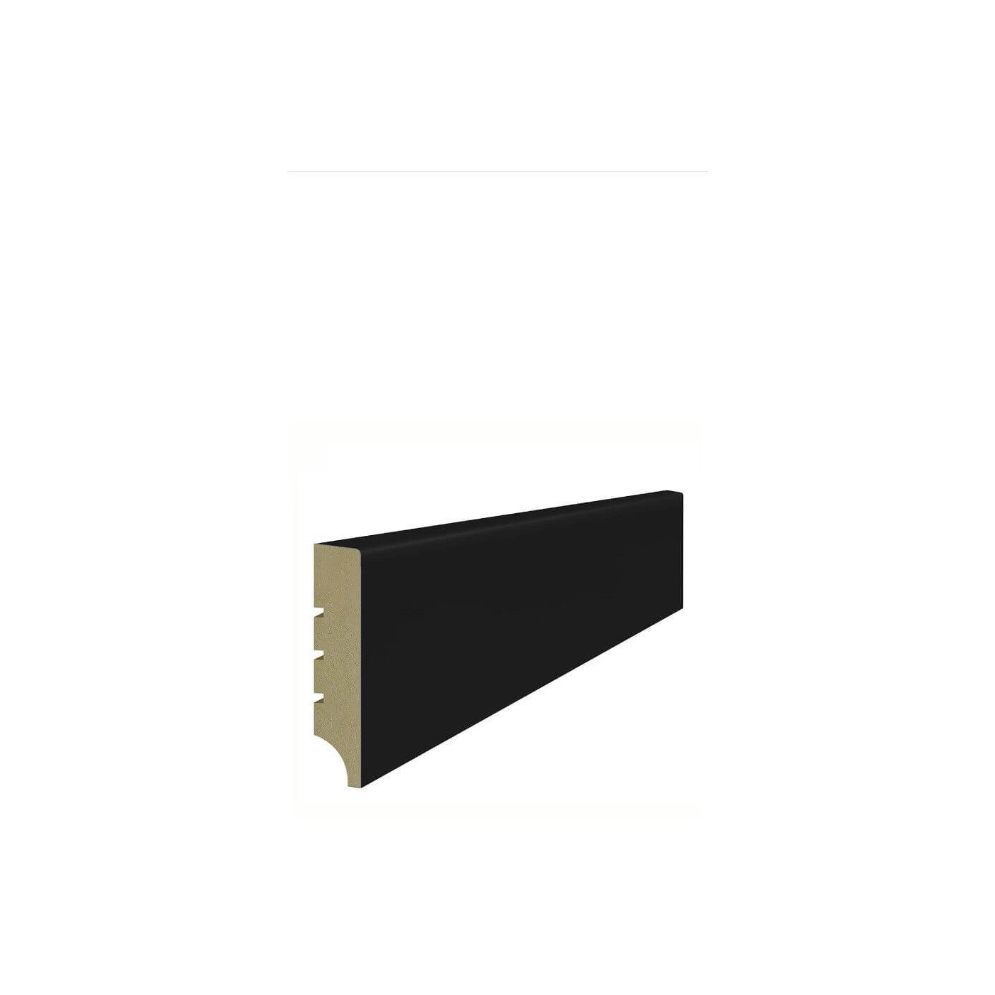 Listwa Przypodłogowa MDF Classic Plus R1 RAL9005 80x16x2440 mm Lagrus