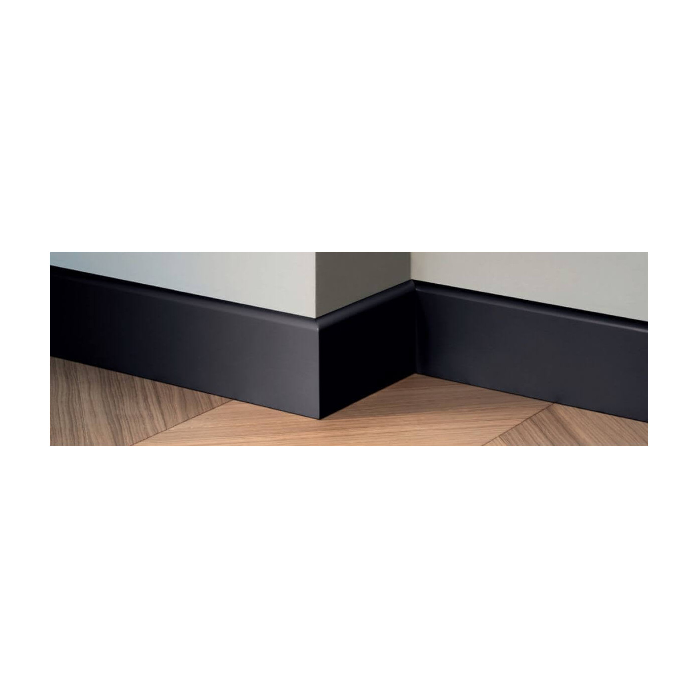 Listwa Przypodłogowa MDF Classic Plus R1 RAL9005 80x16x2440 mm Lagrus