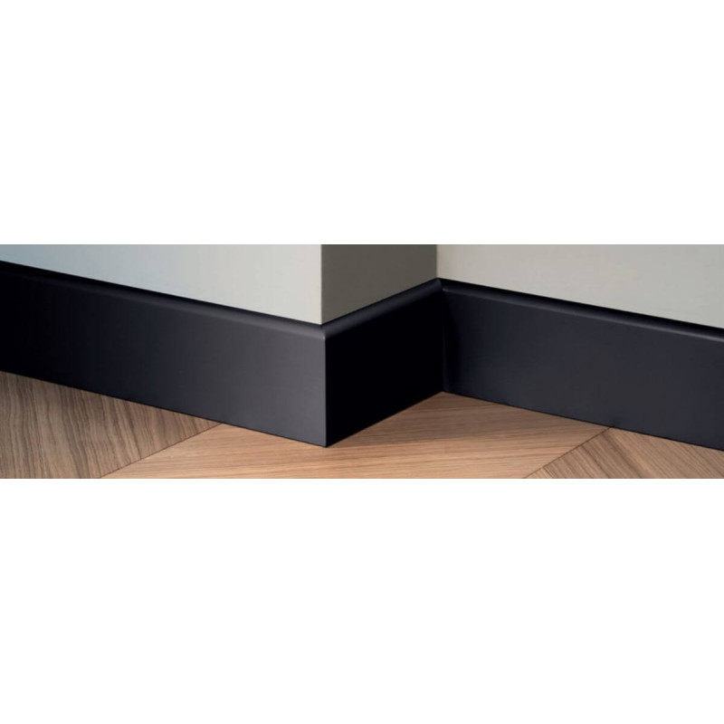 Listwa Przypodłogowa MDF Classic Plus R1 RAL9005 80x16x2440 mm Lagrus