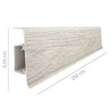 Listwa Przypodłogowa PCV Esquero Duo 650 Biały 55x22x2500 mm Vox