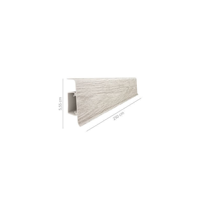 Listwa Przypodłogowa PCV Esquero Duo 650 Biały 55x22x2500 mm Vox