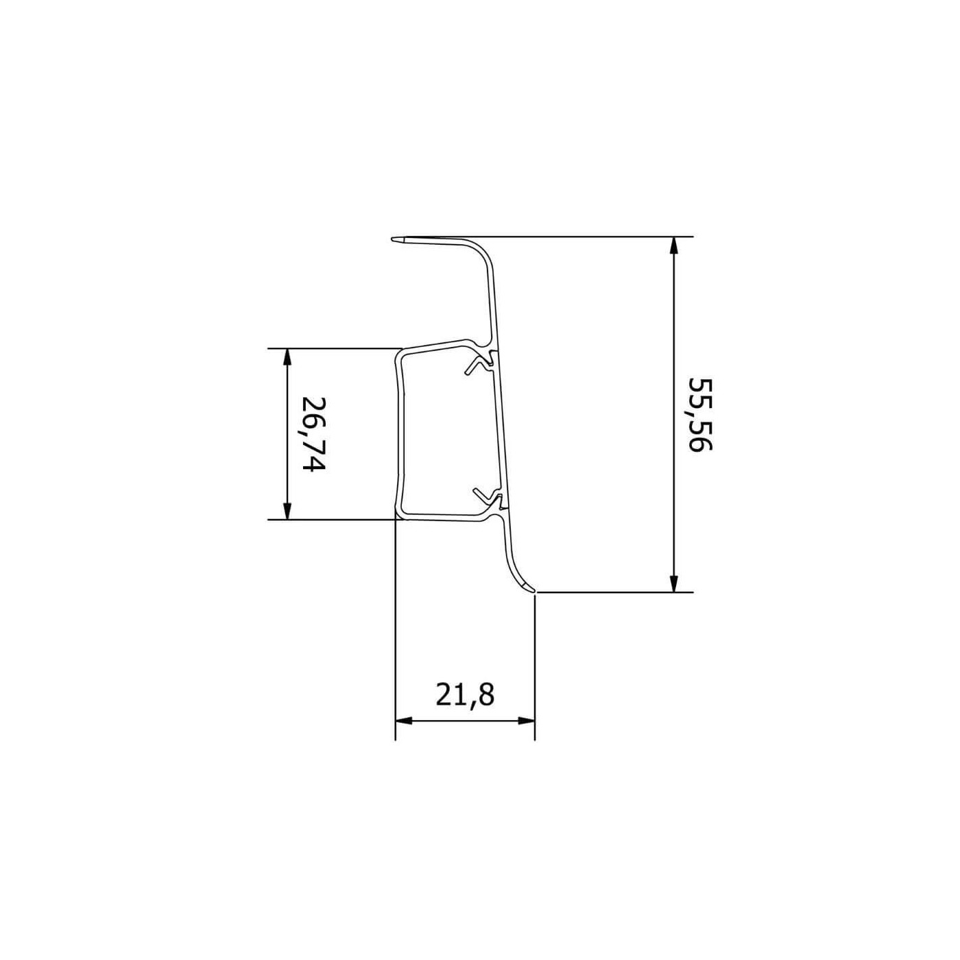 Listwa Przypodłogowa PCV Esquero Duo 652 Dąb Arktyczny 55x22x2500 mm Vox