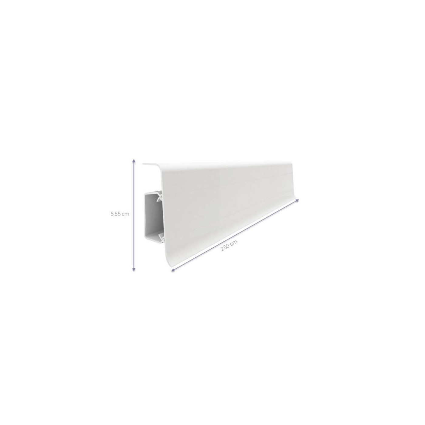 Listwa Przypodłogowa PCV Esquero Duo 657 Merbau Szary 55x22x2500 mm Vox