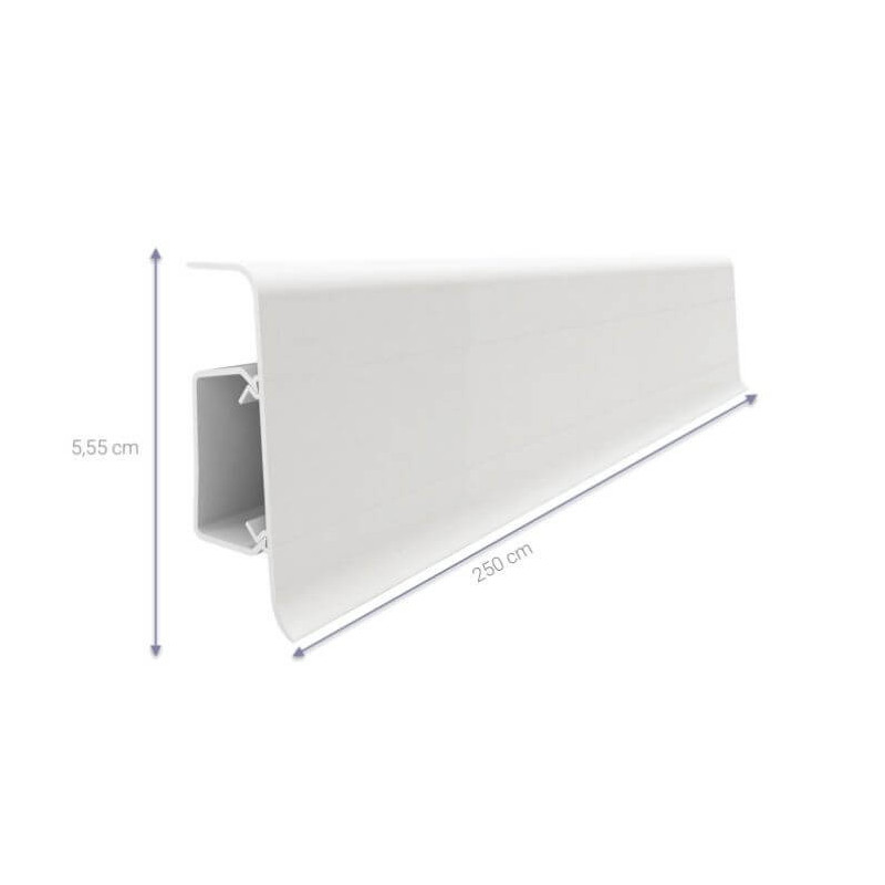 Listwa Przypodłogowa PCV Esquero Duo 657 Merbau Szary 55x22x2500 mm Vox
