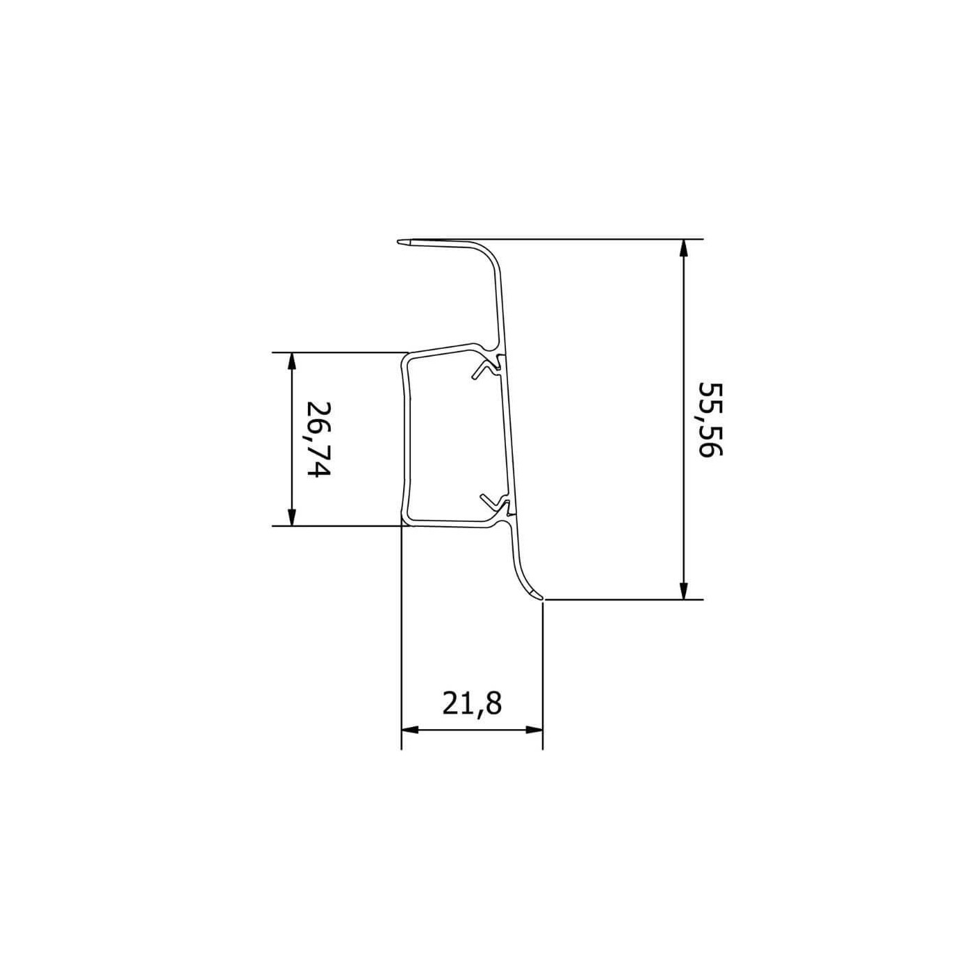 Listwa Przypodłogowa PCV Esquero Duo 658 Dąb Bursztynowy 55x22x2500 mm Vox