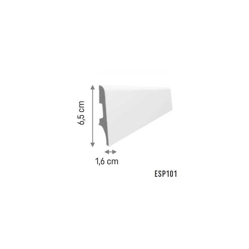 Listwa Przypodłogowa PCV Espumo ESP101 Biały 65x16x2400 mm Vox