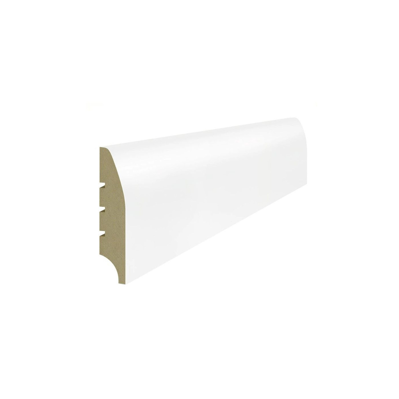 Listwa Przypodłogowa Soft 80 Plus Biały RAL9003 244x8 Lagrus