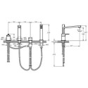 Bateria Wannowa 4-Otworowa Suit L A42529EXP Vitra