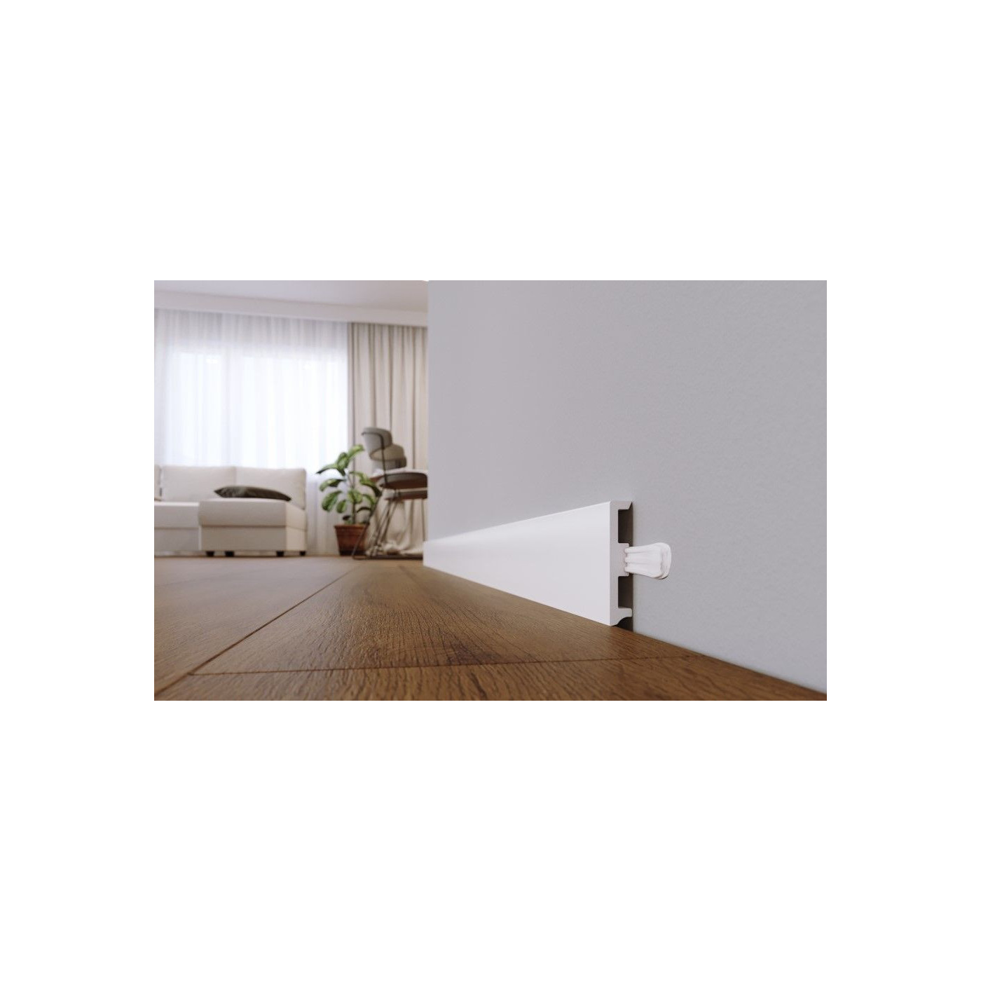 Listwa Przypodłogowa Stiq XL Biały ST810 220x80x15 Arbiton