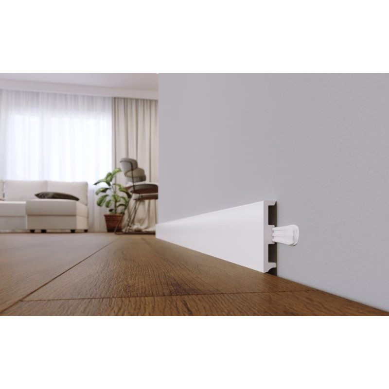 Listwa Przypodłogowa Stiq XL Biały ST810 220x80x15 Arbiton