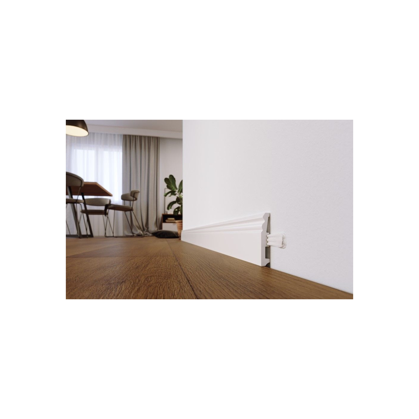Listwa Przypodłogowa Stiq XL Biały ST820 220x80x15 Arbiton