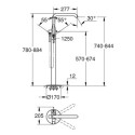 Bateria Wannowa Essence Brushed Cool Sunrise 25248GN1 Grohe