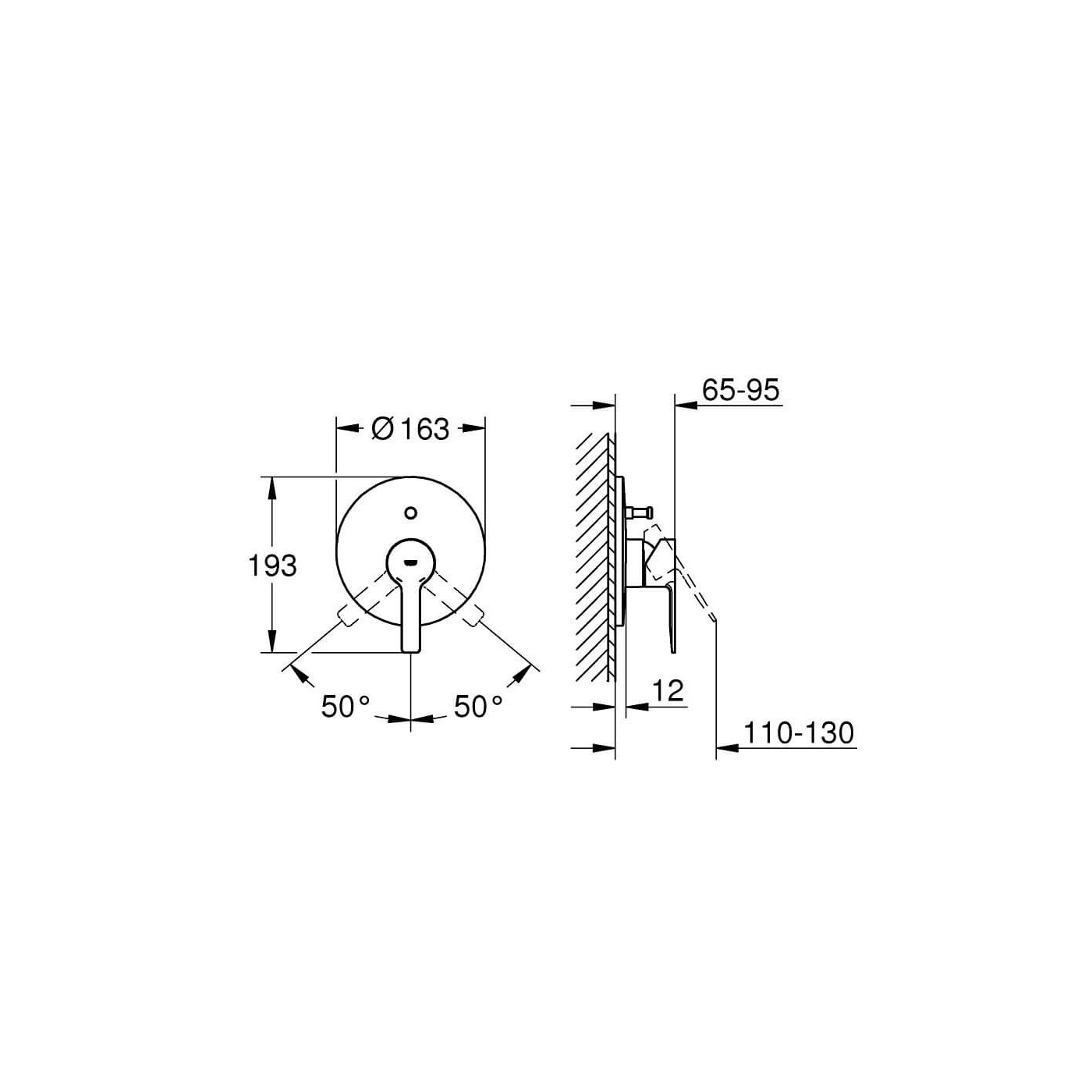 Bateria Jednouchwytowa Wannowa Lineare 19297001 Grohe