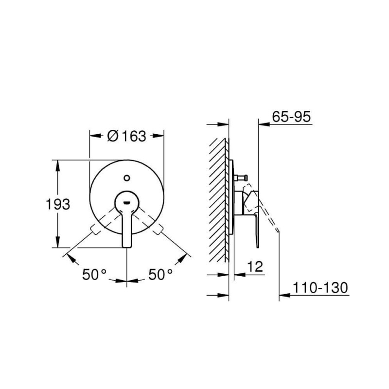 Bateria Jednouchwytowa Wannowa Lineare 19297001 Grohe