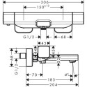 Bateria Wannowa Termostatyczna Ecostat E 15774000 Hansgrohe